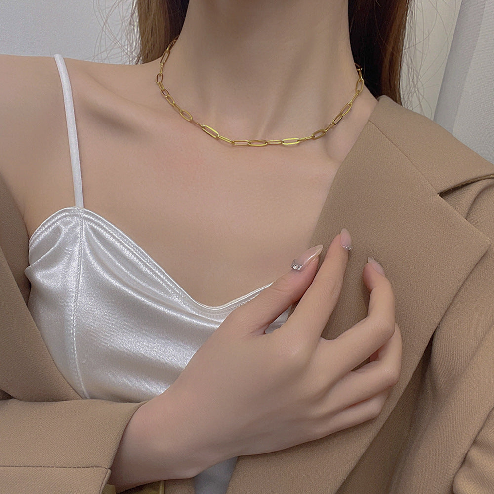 Golden Thin Chain Necklace