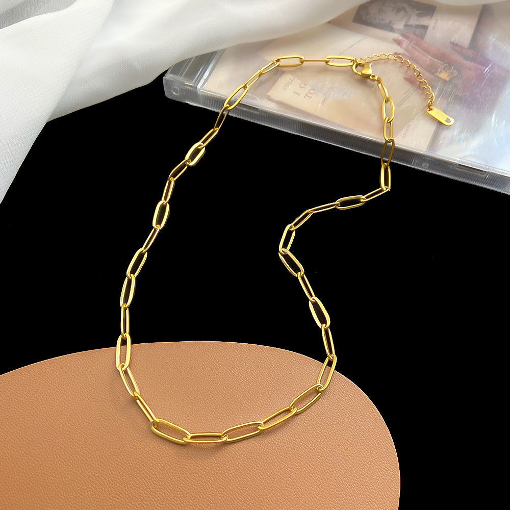 Golden Thin Chain Necklace