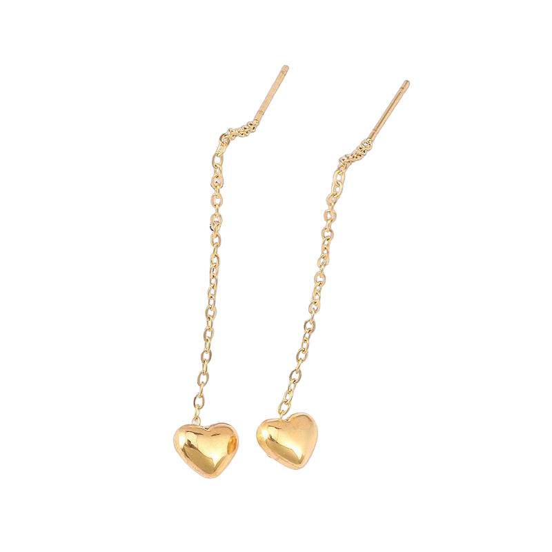 Long Heart Earrings